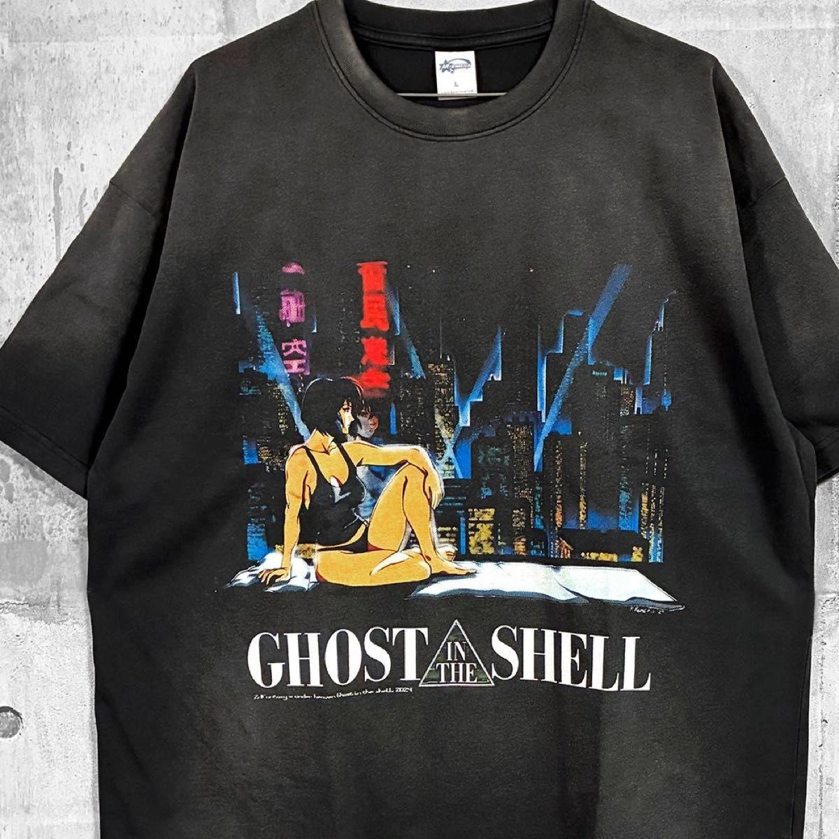Ghost in the Shell Graphic T-Shirt XL Black Cyberpunk Anime Movie Tee L