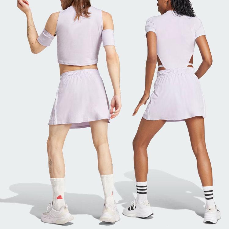 Adidas All-Gender Dance Woven Skort With Three Stripes And Elastic Waist Women Bottoms Silver IS0888