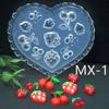 3D Heart Silicone Mold Strawberry Cherry Pentagram Nail Mold Nail Art Decorations Diy Design Stamping Plate Manicure Mold