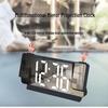 Large Screen LED Digital Wall Clock with Alarm, Temperature Display, and Night Light Mirror Projection