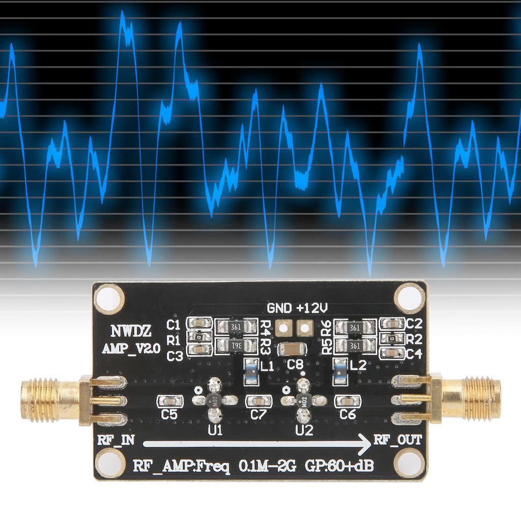 LNA 0.1M?2G HF Breitbandverstärker 60dB Hohe Verstärkung Rauscharmes Verstärkungsmodul Zubehör