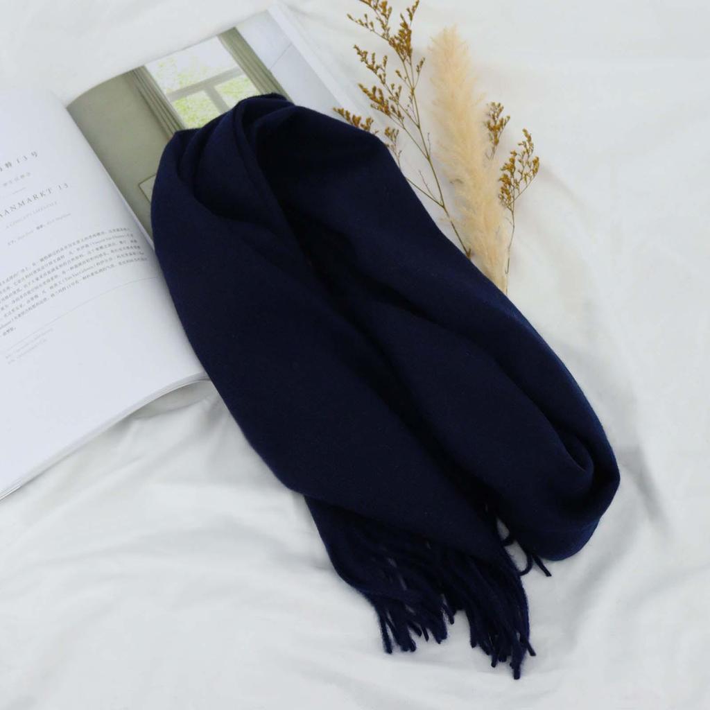 Korean Style 100% Wool Scarf: Women's Autumn/Winter Neck Warmer & Men's Shawl