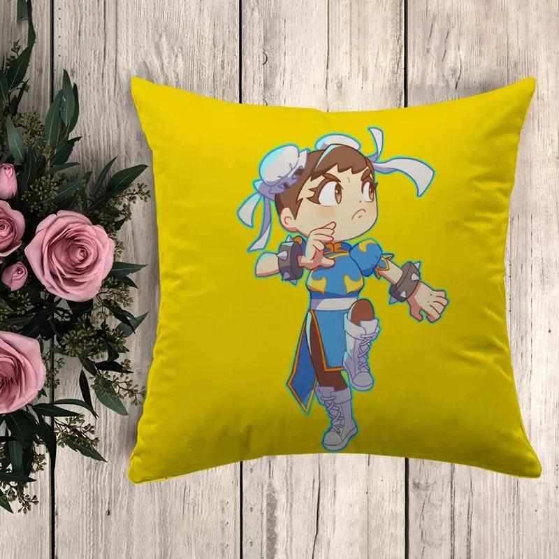 

Аниме Подушка Чун-ли Декоративная Наволочка Чехол для Подушки x Украшение для Автомобиля Осенний Декор Наволочки для Подушек x 66x66cm