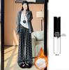 Bowknot High Waist Fleece-Lined Wide Leg Pants for Women, Spring 2025 Collection