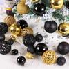 100pcs 3/4/6cm Christmas Ball Set Shatterproof Hanging Ornament Electroplated Ball  Props