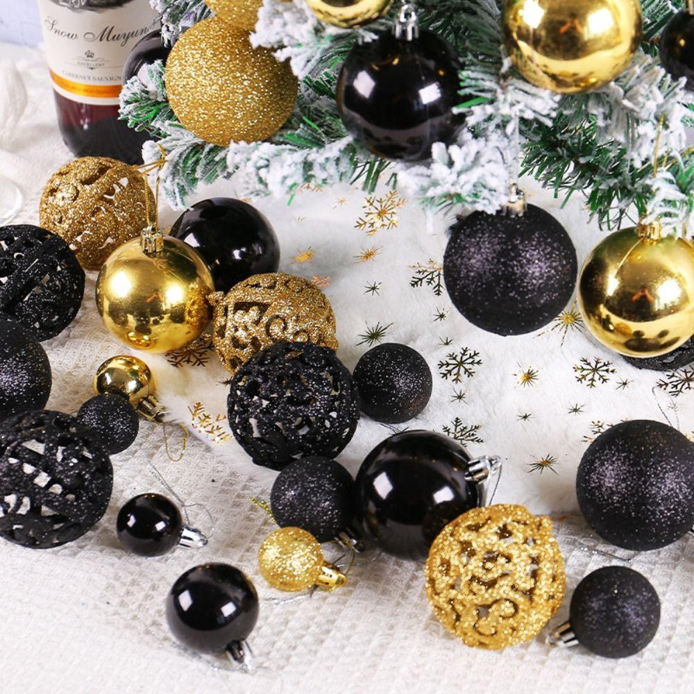

100pcs Delicate Christmas Tree Decoration Pendant Shatterproof Hanging Ornament Room Style 1
