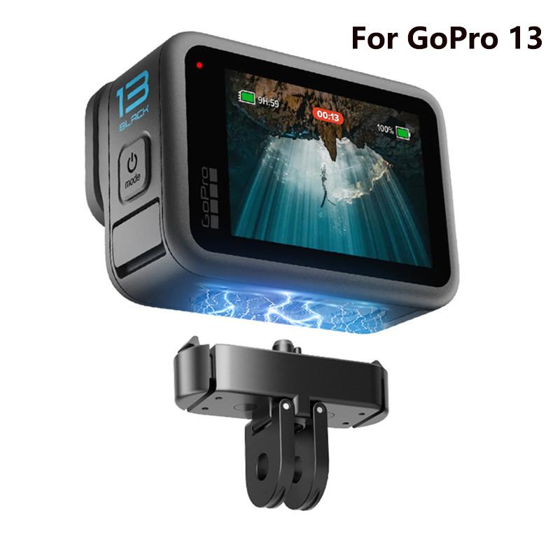 Magnetische Schnellwechselbasis aus Metall für GoPro 13, schwarzer Adapterhalter, Halterung für Sportkameras, kompatibel mit GoPro Hero 13 Kamerazubehör