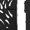 Black Garden Gate 105X155 Cm Steel Flame Pattern