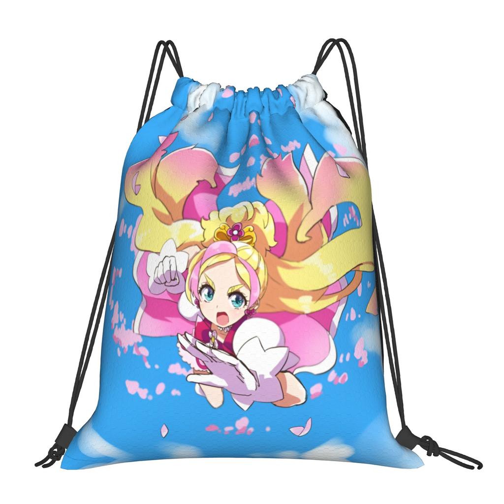 Custom Pretties Anime Cures Drawstring Backpack Women Men Gym Sport Sackpack Foldable Bishoujo  Shopping Bag Sack