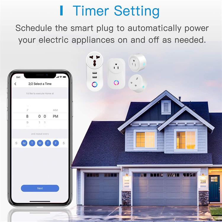 Tuya Smart Plug for Alexa & Google Home - Small Round UK Plug