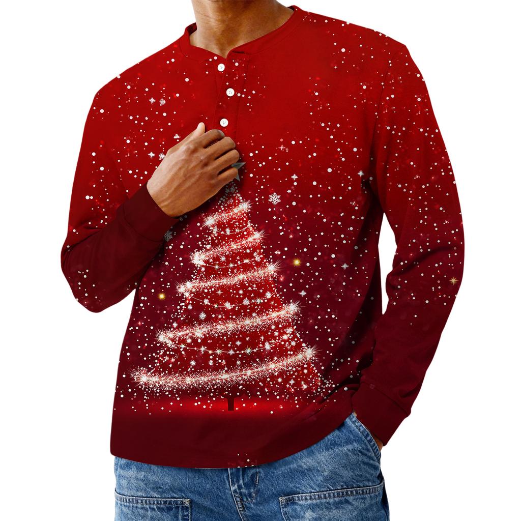 Men's Casual Oversized Button-Down Shirt With Long Sleeves