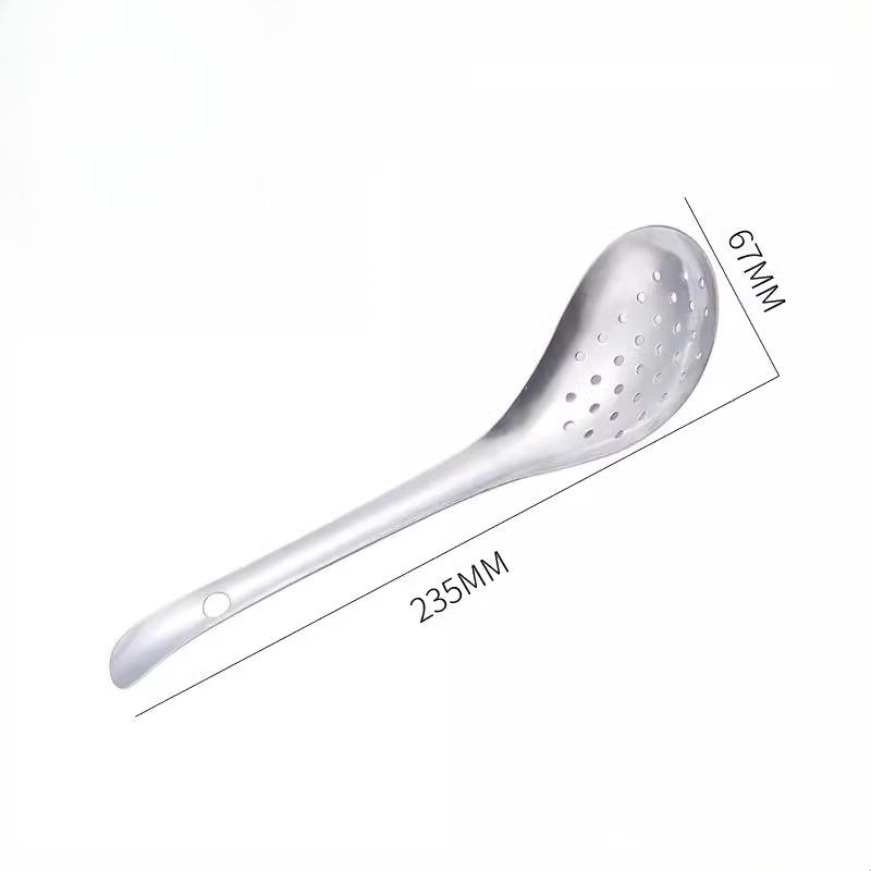 Stainless Steel Strainer Spoon 304 9 inch Skimmer Spoon  Kitchen Colander Spoon Colander Spoon Filter Strainer Food Scoop