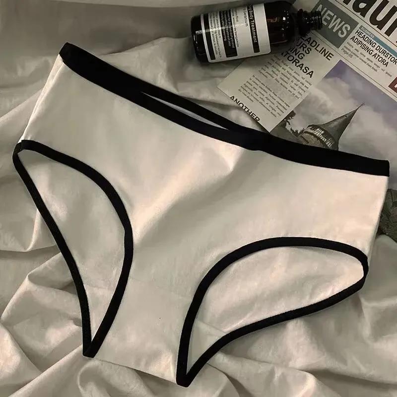 3Pcs Milk Silk Material Women's Triangle Panties | Sports Style Minimalist Mid Waist Underwear  Breathable Daily Wear
