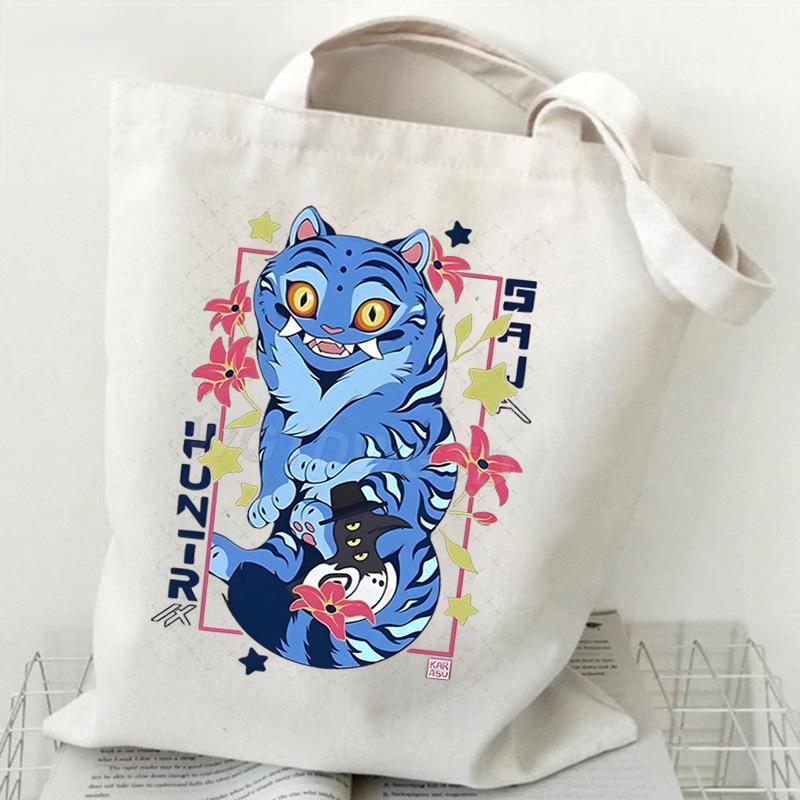 Witch Hunters Peripheral Printing Fashion Shoulder Bag Women's Large Capacity Student Portable Tote Bag Canvas Bag