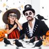 8 szt. Sztuczne Wrony Realistyczne Upierzone Wrony na Dekorację Halloween