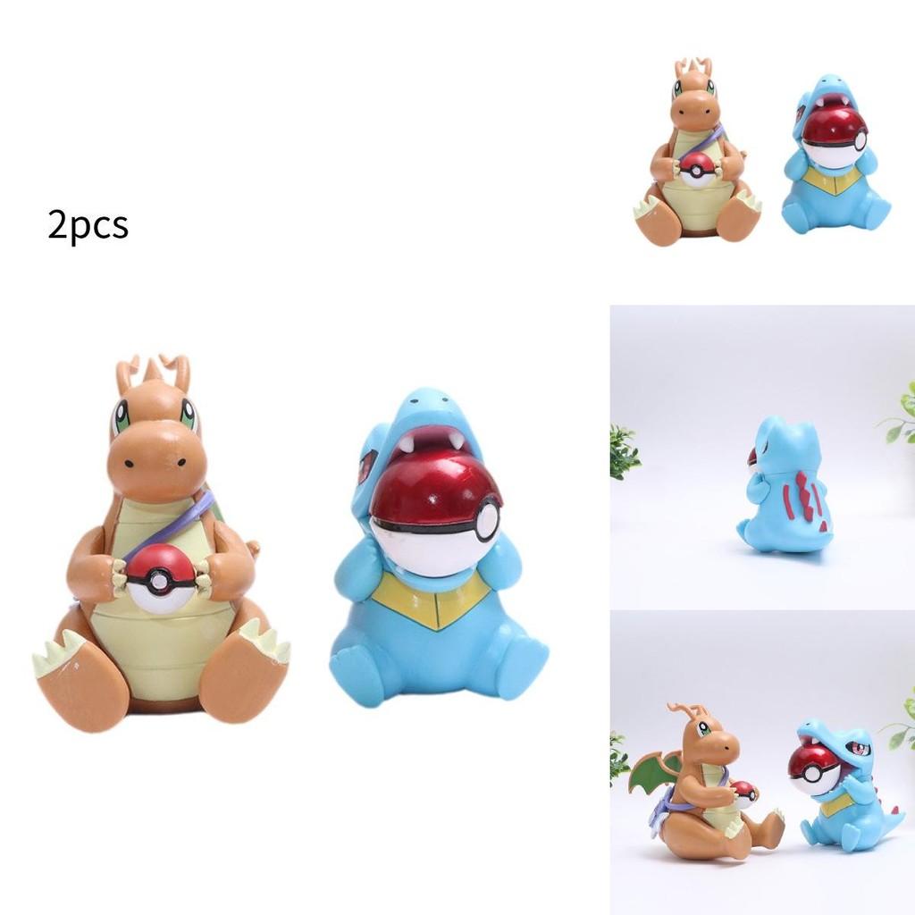 Adorable Pvc Plush Doll Featuring Sitting Charizard And Mini Gator Design