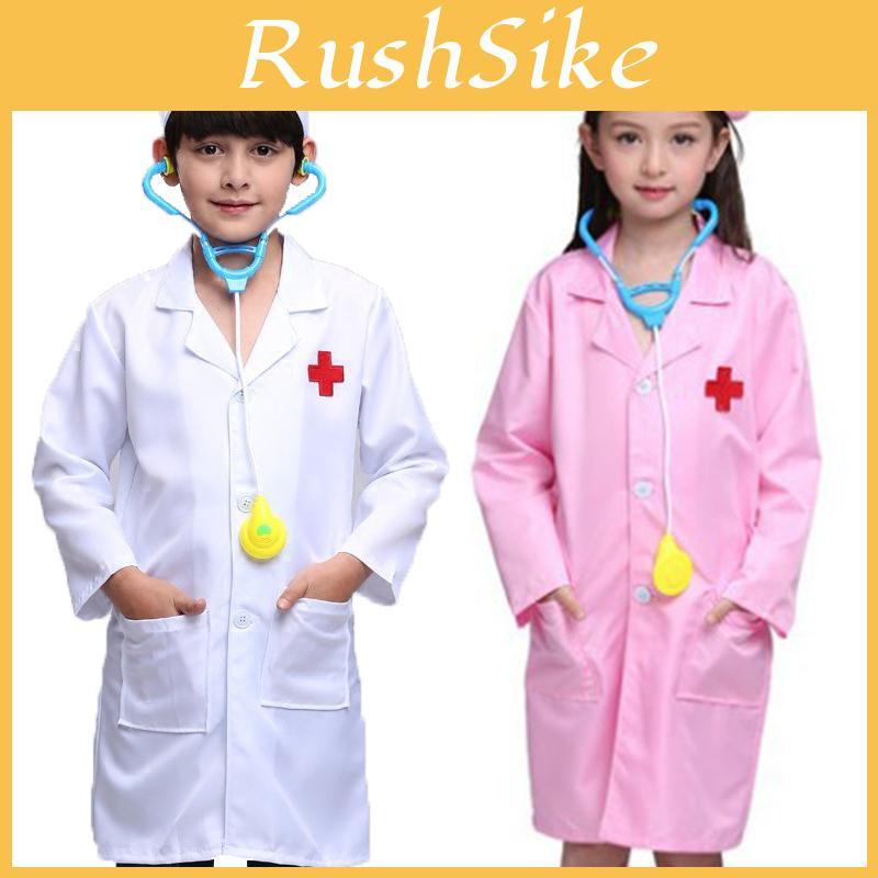 Colorful Nurse Paramedic Scrub Uniform For Kids With Comfortable Long Sleeves And Patch Pockets