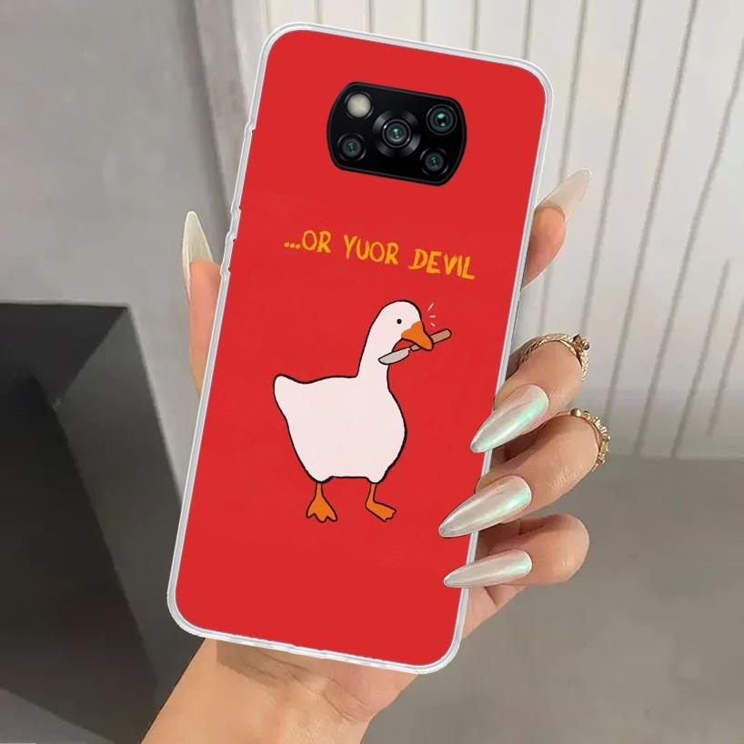 

Cartoon Cute Goose Game Phone Case for Xiaomi Poco X5 X6 X7 Pro F7 Ultra M7 Redmi 15 15C 13 13C 12 12C 10 10A 10C 9 9A 9C 9T She Xiaomi Poco F7 Pro