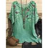 Printed round Neck Neck Casual Loose Top Print round Neck Top Women