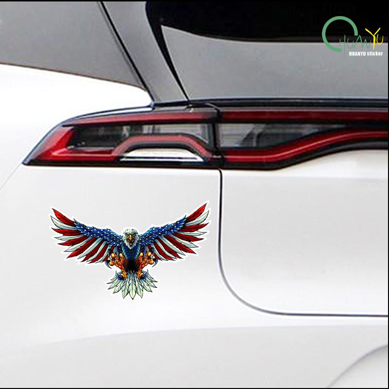 American Flag Bald Eagle Car Sticker Automobiles Motorcycles Accessories PVC Decals