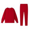 Autumn New Round Neck Split Loose Long-sleeved Sweatshirt and Tight Long Pants Casual Sports Morning Run Two-piece Set