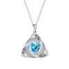 Geometric Witch Knot Zodiac Necklace - Celtic Pendant with Twelve Stones Holiday Gift