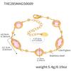 Stainless Steel Chain Bracelet With Shiny Fusiformis And Round Faceted Czech Crystal Glass For Women Luxury Women's Bracelets
