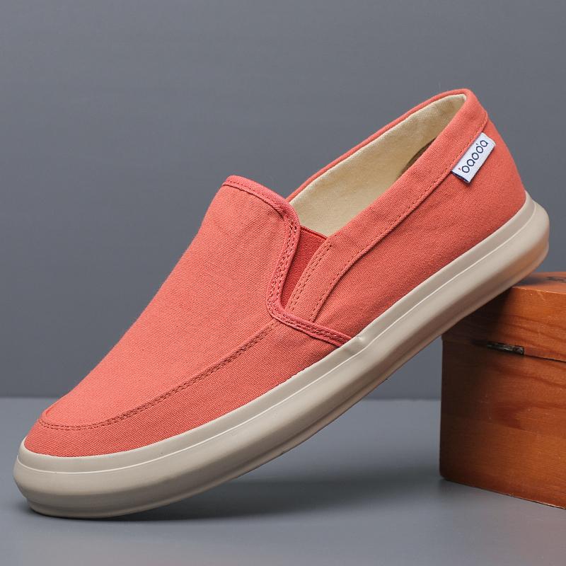 Fashion 2025 Men's Canvas Shoes Spring Summer Casual Low Top Slip On Korean Version Trend Lazy Driving Shoes BD23045