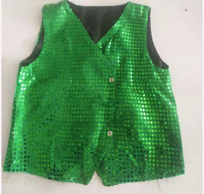 

Детский танцевальный жилет в стиле хип-хоп с пайетками для мальчиков и девочек 150cm