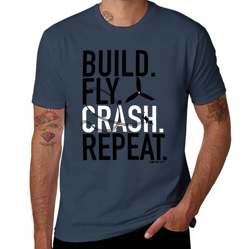 Buildflycrashrepeat Tshirt T Shirt Unisex Cotton Tshirt