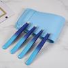 4pcs/Set stainless steel tweezers drip glue gradient glitter powder eyebrow clip eyebrow trimming and beauty tool pull eyebrow clip