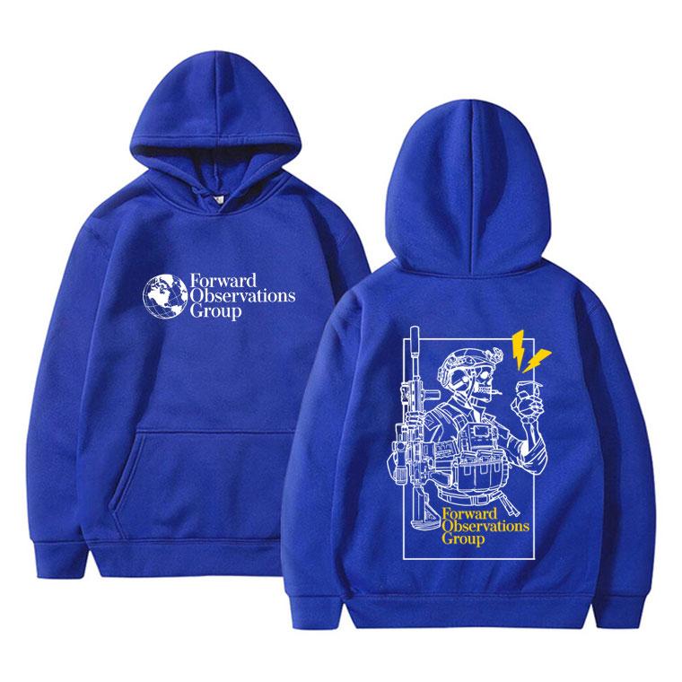 Men's Autumn/Winter Hooded Sweatshirt with Skull Soldier Print - Casual Pullover Hoodie - Streetwear, Military Tactical Style, Y2K Trend