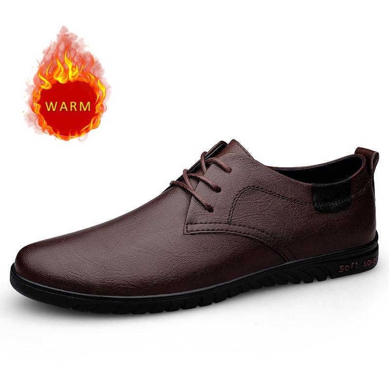 Fashion Spring Autumn Soft Soled Comfortable Oxford Shoes Interview Business Men's Leather Casual Shoes Commuting Men's Driving Shoes
