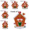 Christmas Gift Personalized Xmas Pendants Family Christmas Hanging Ornament Wooden Biscuit House