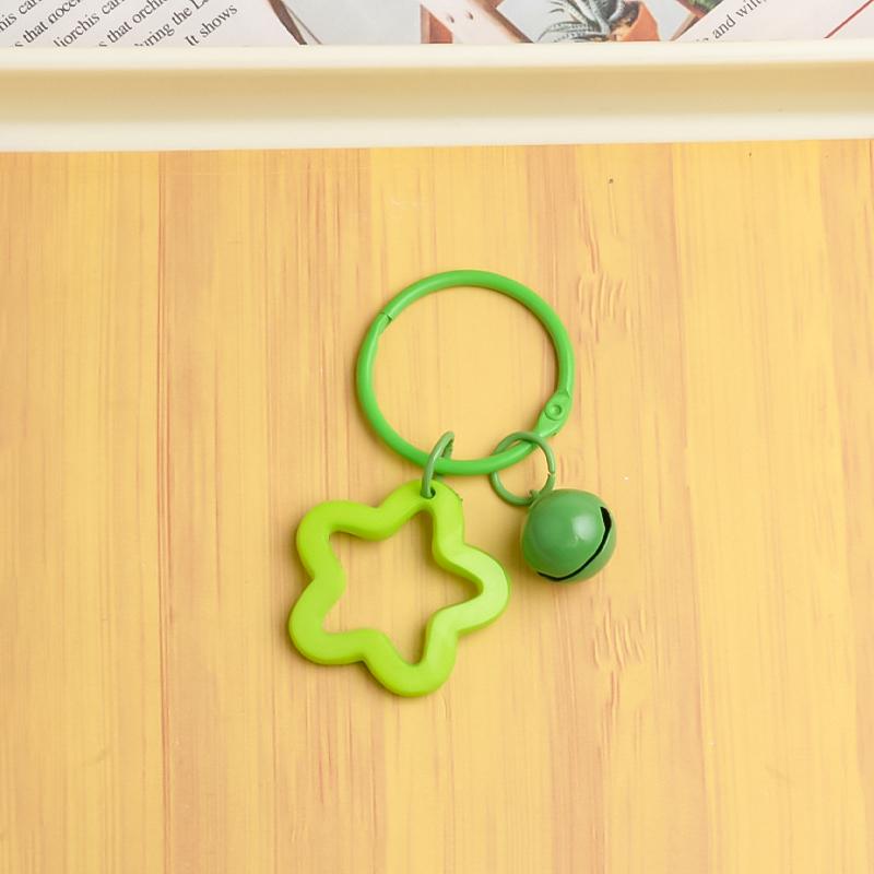 

Жінки Дівчата Брелоки Кільця Тримачі Дзвіночок П ятикутна зірка Сумка Підвіски Акрилові подарункові аксесуари