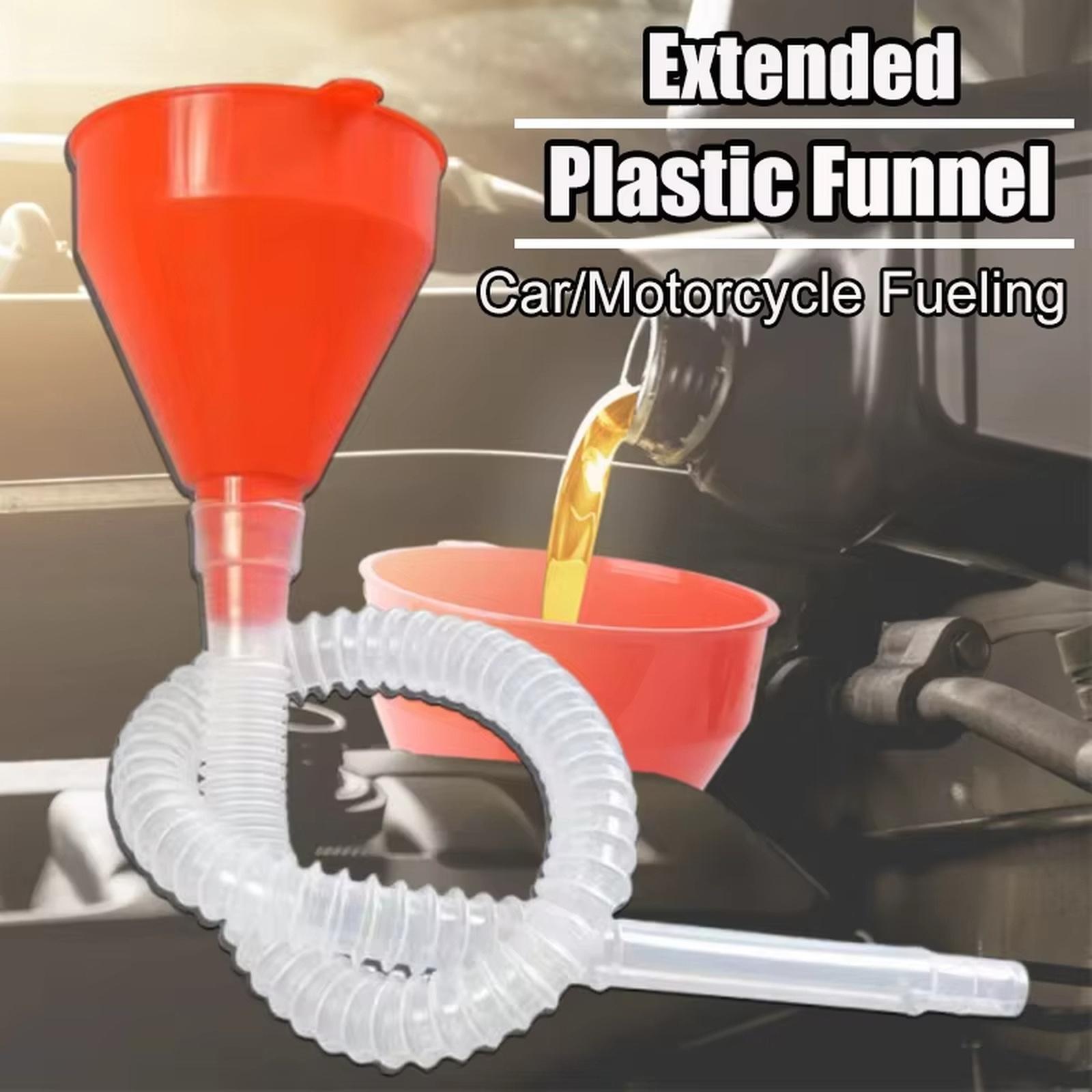 

Plastic Fuel Funnel For Vehicles Extendable Hose Detachable Flexible Hose Motorcycle Oil Filling Tool Automotive Accessories One Size