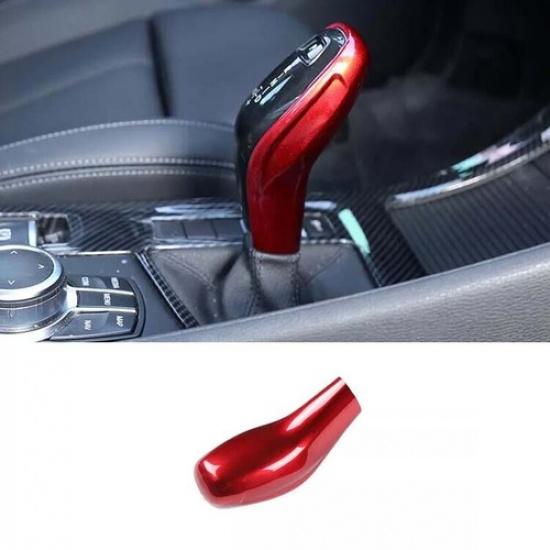 For BMW X2 F39 2018-  Inner Central Console Gear Shift Knob Cover Bright Red