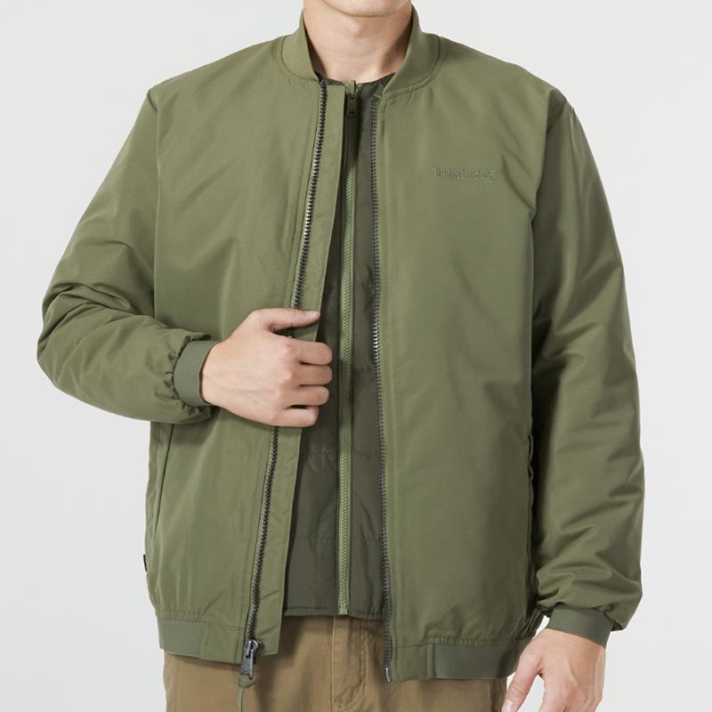 Timberland Jachetă trei în unu, culoare solidă, rezistentă la vânt, rezistentă la frig Jachete pentru bărbați, verde militar A6M4N590