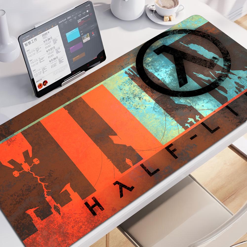 Коврик для мыши Half Life Игровой Коврик для стола Настольная игра Офисная работа Коврик для мыши XXL Нескользящий Аксессуары для стола ноутбука Игровой ковер Настольный коврик