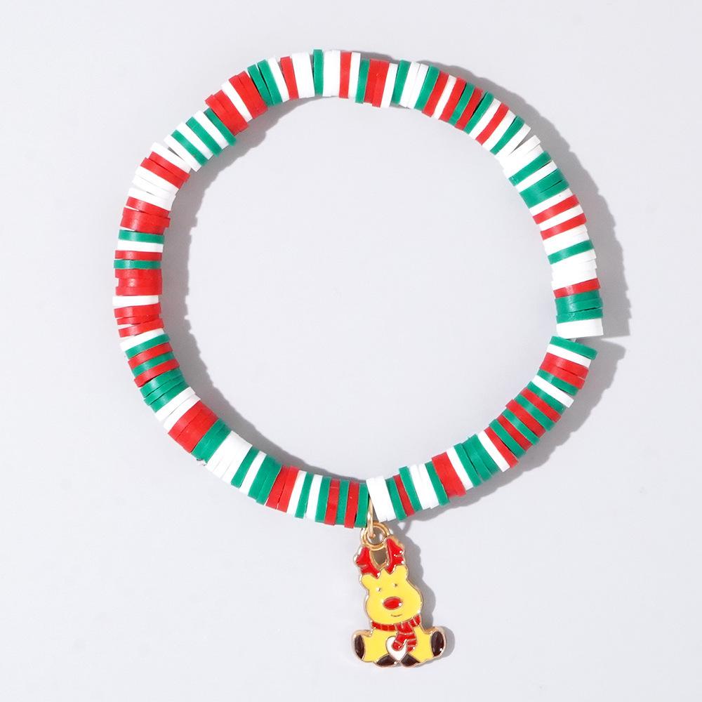 Women's Handmade Colorful Polymer Clay & Copper Bead Bracelet Set - Christmas Gift