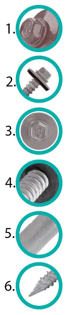 GTRW SP A19 screws 6.4/7.0x210mm RAL 9007