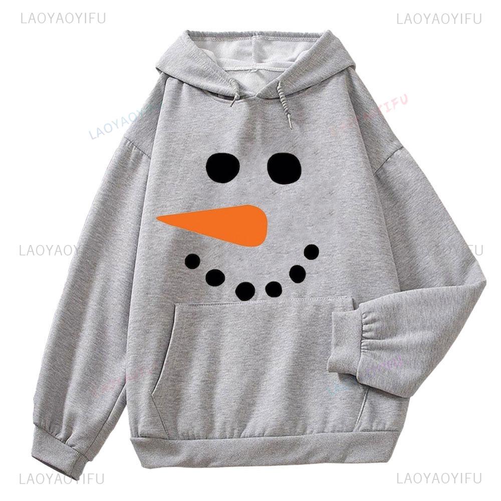 Weihnachtsmann Gesicht Hoodie Weihnachten Passend Familie Paar Hoodie Hat Tasche Verstellbarer Kordelzug Damen Herren Trainingsanzug