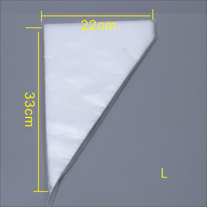 

100 шт. одноразовый кондитерский мешок, кондитерские мешки, глазурь, помадка, крем для торта, сумка для украшения выпечки, инструменты для выпечки тортов L белый