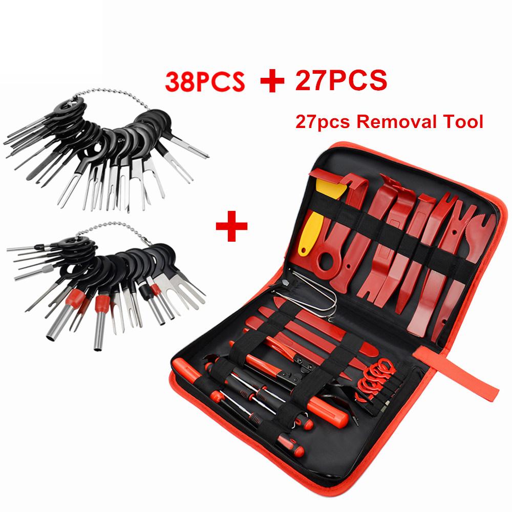 65pcs Hand Tool Set Pry Disassembly Tool Interior Door Clip Panel Trim Dashboard Removal Tool Kit Auto Car Opening Repair Tool