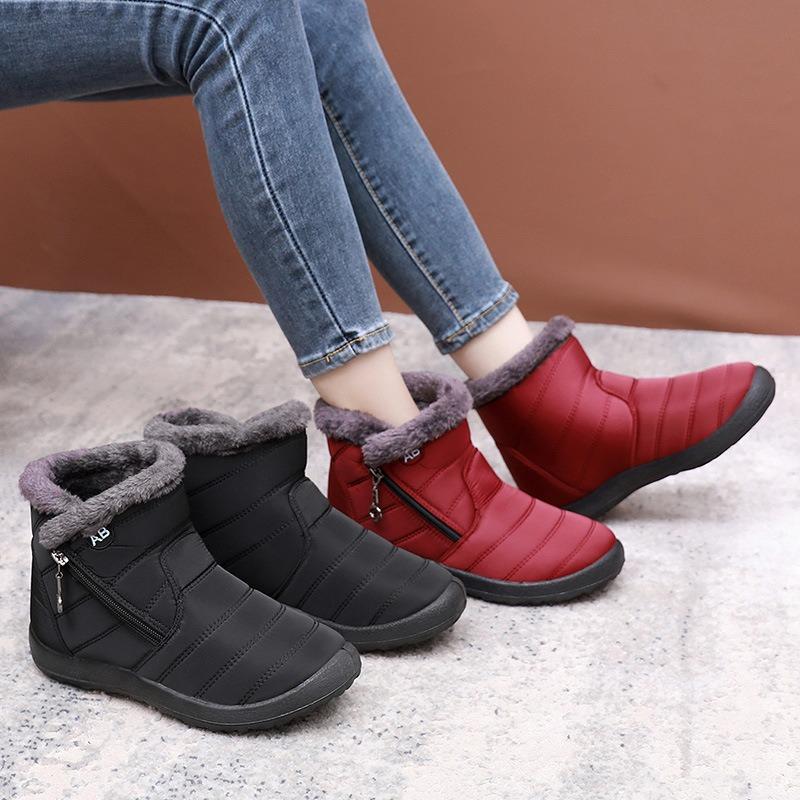 Fashion Women Watarproof Ankle Boots for Women Winter Shoes Keep Warm Snow Boot Female Zipper Botines Winter Light Sneakers Botas Mujer