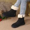 Women's Large Size Soft Sole Winter Warm Anti-slip Fur One Snow Boots Padded Lined Ankle Boots Anti-slip Outdoor Sports Cotton Boots