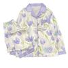 Ice Silk Pajamas Women'S Long-Sleeved Trousers Spring And Autumn Sweet Flower Tulip Thin Cool Loungewear Summer Suit