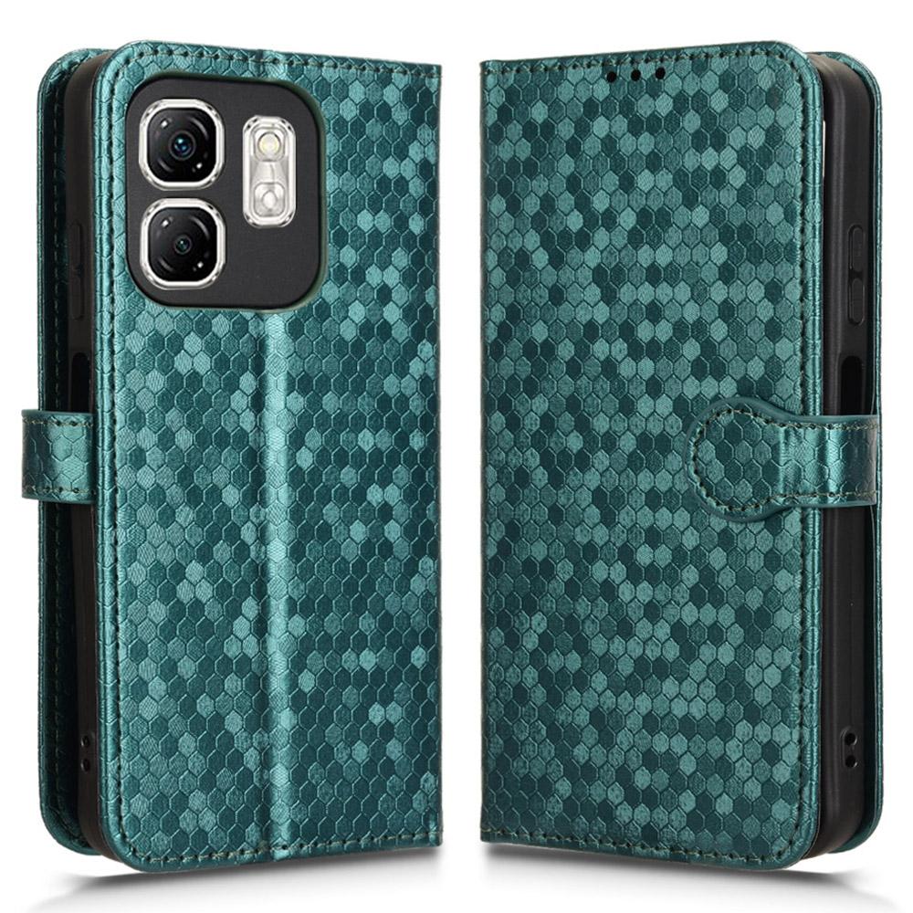 

For Infinix Hot 50i 4G/Smart 9 4G Wallet Case Dot Pattern Imprint PU Leather Phone Cover A
