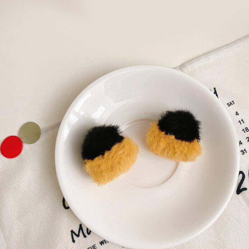 

3D мультяшная заколка для волос с животными, заколка для кошачьих ушей, плюшевый маленький коготь для волос для женщин и девочек жёлтый