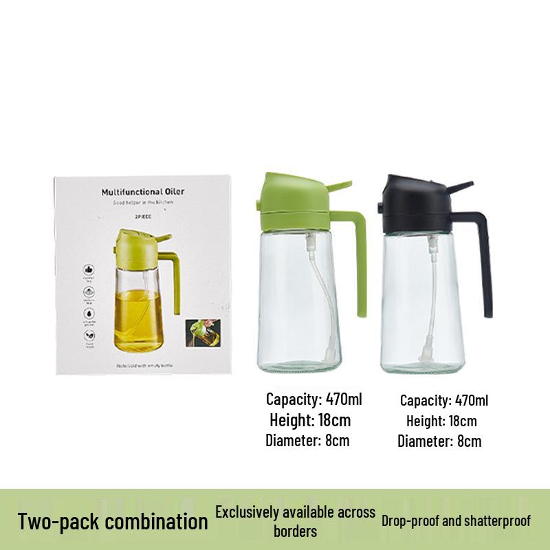 Dual-Use Glass Oil Spray Bottle for Kitchen & Air Fryer